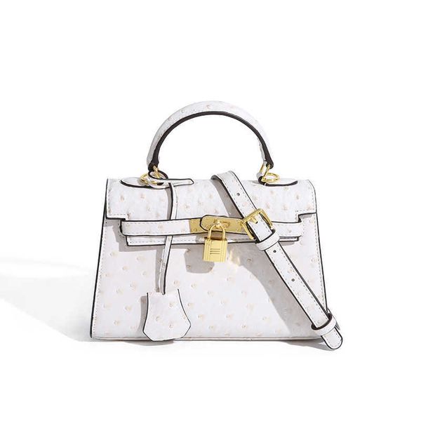 

designer kelys tote bag ostrich pattern women's bag 2023 new fashion imitation leather second-generation mini carrie versatile shoulder