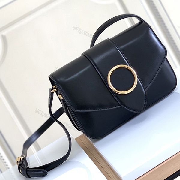 

mirror quality crossbody bags women shoulder luxury designer pont chain strap vintage hardware flower magnetic buckle ring smooth leather fl