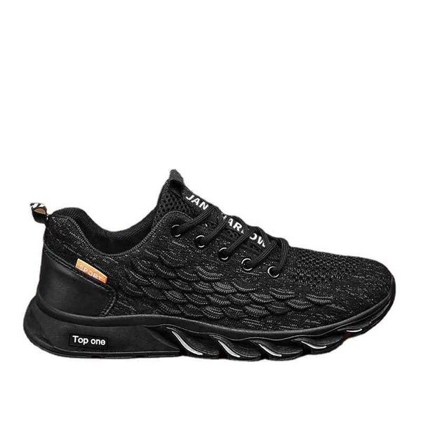 

casual shoes men's fashion sneakers flying woven blade sole running trainers man mesh breathable sports shoes