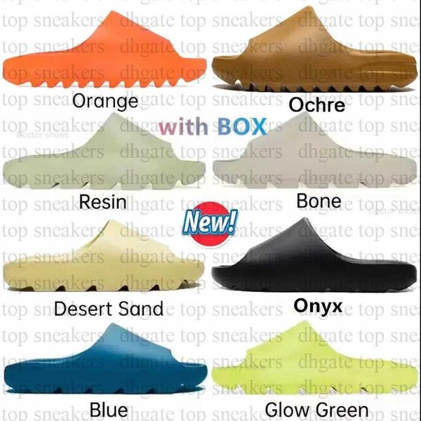 

size 14 15 designer sandals slippers men women sandal onyx stone sage ochre bone white resin pattern mens womens slipper slides slider slipp, Black