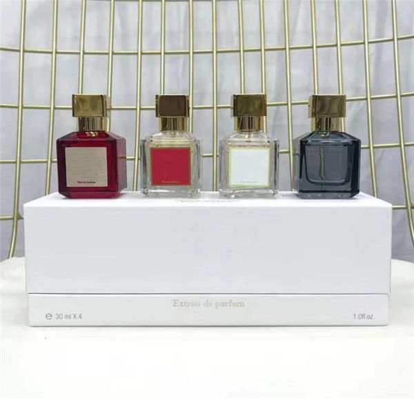 

baccarat perfume set rouge 540 a rose oud silk wood 4*30ml kit long smell extrait de parfum women men spray 4 in 1 gift box7418177