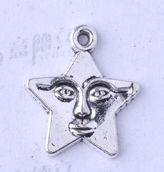 

star pendant bead antique silverbronze fit necklace 1614mm diy jewelry zinc alloy 400pcslot 33879902546, Bronze;silver