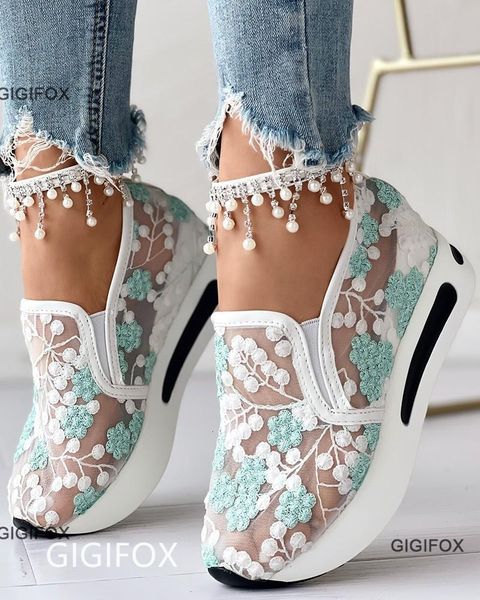 

dress shoes gigi platform wedge's sneakers floral embroidery mesh for women slip on casual comfy heeled woman 230710, Black
