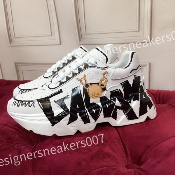 

2023 new luxurys designer sneakers plate-forme shoes pop color matching running shoes thick sole trend light fashion cool casual lace-up dad, Black