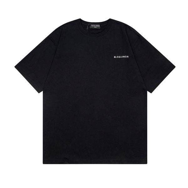 

blcg lencia 2023 summer new 250g 100% cotton fabric t-shirt men print color drop sleeve loose tshirts oversize 2023212, White;black