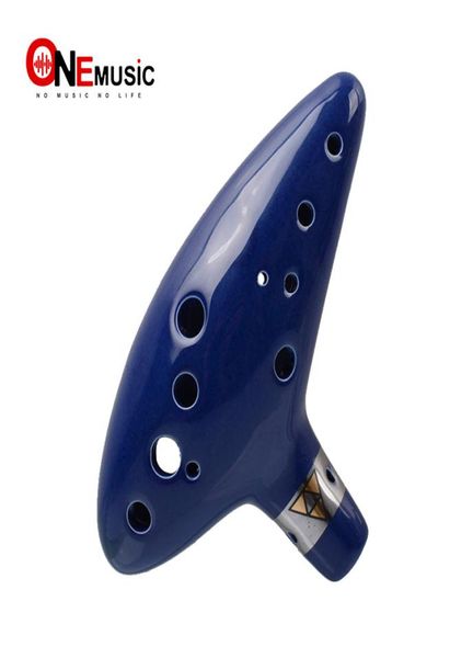 

12 holes ocarina legend of zelda alto c flute occarina taps blue ceramicclay stl orcarina inspired of time musical instrument8654792
