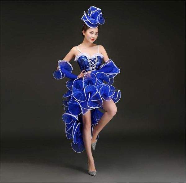 

fashion female modern dance costume stage clothes for singers dj night bar lead dancer hip hop dance lady performance dress1691257, Black;red