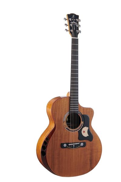 

merida venus solid koa grand concert cutaway acoustic guitar neck