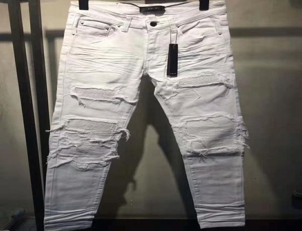 

designer men039s summer jeans lightweight jeans brand amlri pants casual classic straight denim designer jeans size 29407571403, Blue