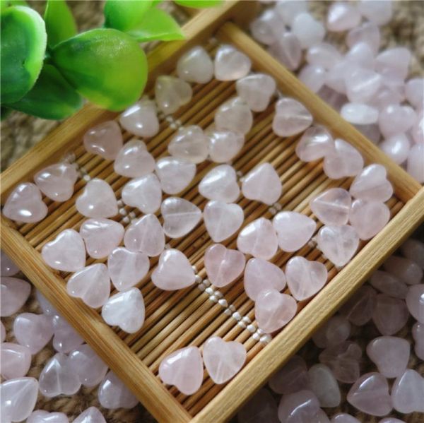 

100pcslot whol 8mm natural stone rose quartz heart trought hole loose gemstone for jewelry bracelet diy3124205, Black