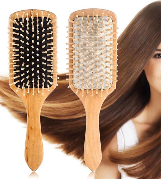 

comb hair care brush massage wooden spa massage comb 2 color antistatic hair comb massage head promote blood circulation1550200, Silver