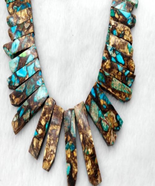 

jasper ocean jasper necklace beads multicolored impression jasper stone tooth spikes sharp rectangle nekclace gemstone loose beads1599533, Silver
