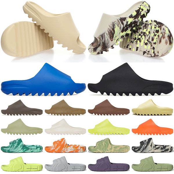 

adilette 22 slides bone core foam slides slippers desent sand earth brown enflame orange glow green ochre pure resin soot onyx black grey ma