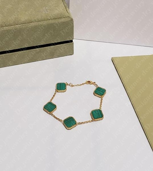 

luxury classic 4four leaf clover charm bracelets designer chain 18k gold shell for girl wedding mother039 day fashion jewelry 1982259, Golden;silver