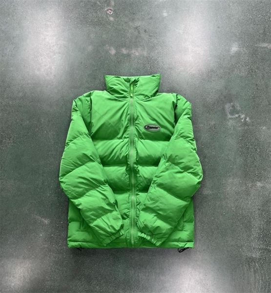 

men039s parkas hyperdrive puffer jacket green black letters 1to1 quality embroidered women winter clothing5626880