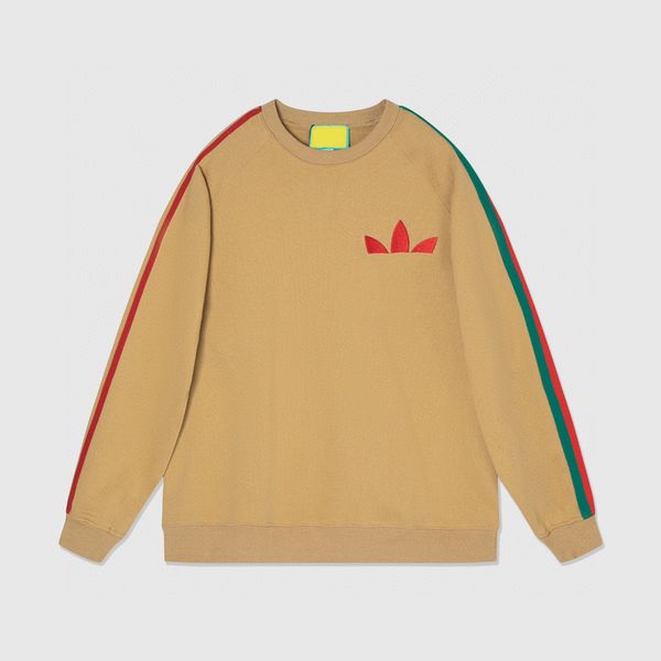 

men's plus size hoodies & sweatshirts round neck embroidered and printed polar style summer wear with street pure cotton d2w, Black;brown