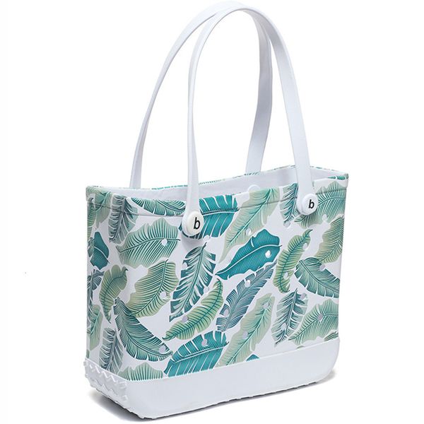 

shopping bags beach tote basket bags summer soft eva baskets shoulder bag women beach pouch hole handbag print pattern vacation tote bags 23