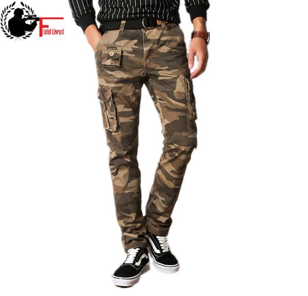 

military style clothing camouflage slim fit trouser straight cargo pants men casual tactical camo jogger male army green khaki 2108302844, Black