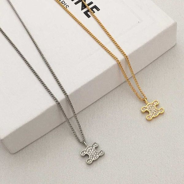 

sailin 22 new triumphal arch full diamond necklace women's earrings advanced sense temperament geometric clavicle chain, Silver