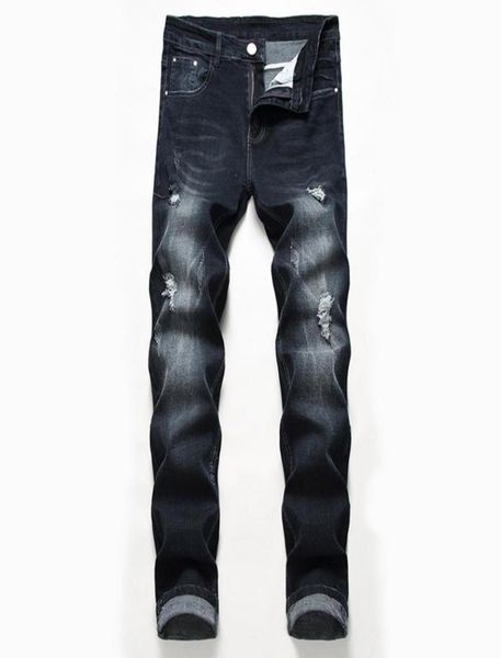 

jeans mens ripped black stretch trousers europe large size light color men jeans trend men039s pants skinny jean1486714, Blue
