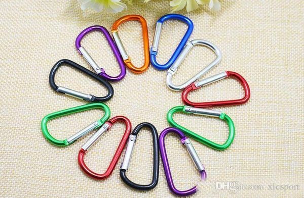 

whole5cm d shaped aluminium alloy carabiner key ring for outdoor 100pcslot 6723503