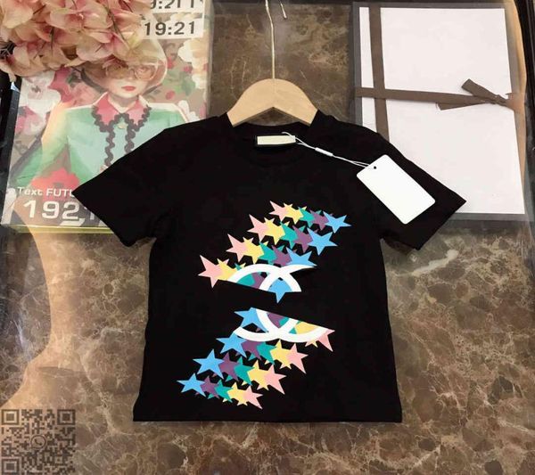 

summer designers clothes kids boys t shirt fashion brand baby clothing casual cotton short sleeve star print grils tee size 901504394111, Blue