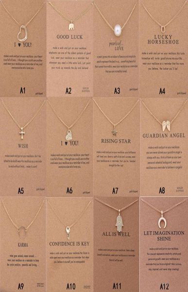 

new arrival dogeared necklace with gift card elephant pearl love wings cross key zodiac sign compass lotus pendant for women fashi7102311, Silver