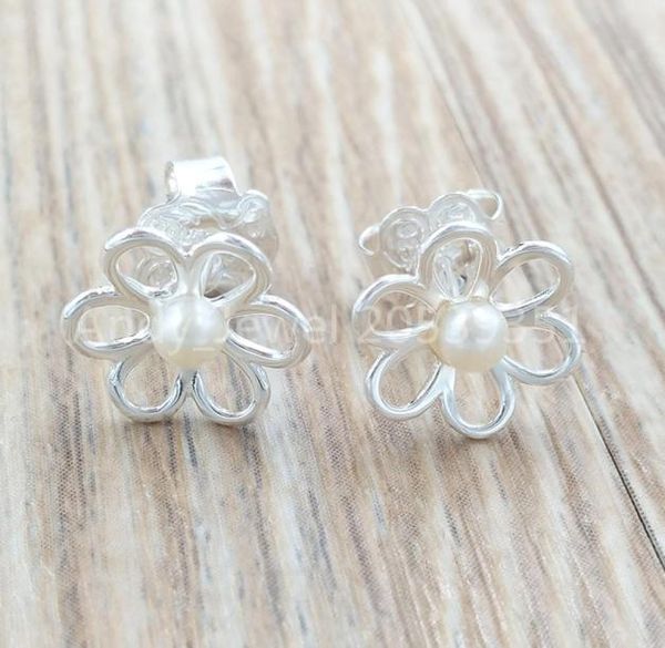 

maggie earrings with pearl stud bear jewelry 925 sterling fits european jewelry style gift andy jewel 2148035308287720, Golden;silver