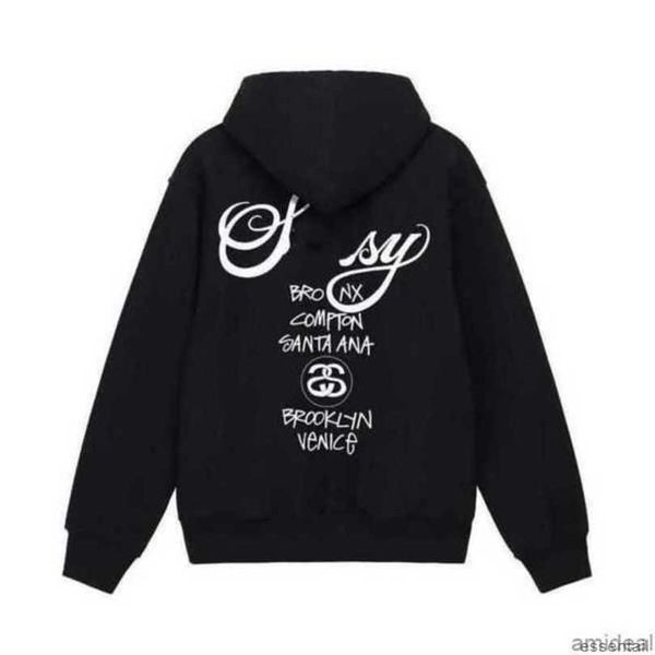 

colors designers mens stussys hoodie candy dice pattern hoody women printed fashion brand casual long sleeve couple loose o-neck sweatshirt, Black