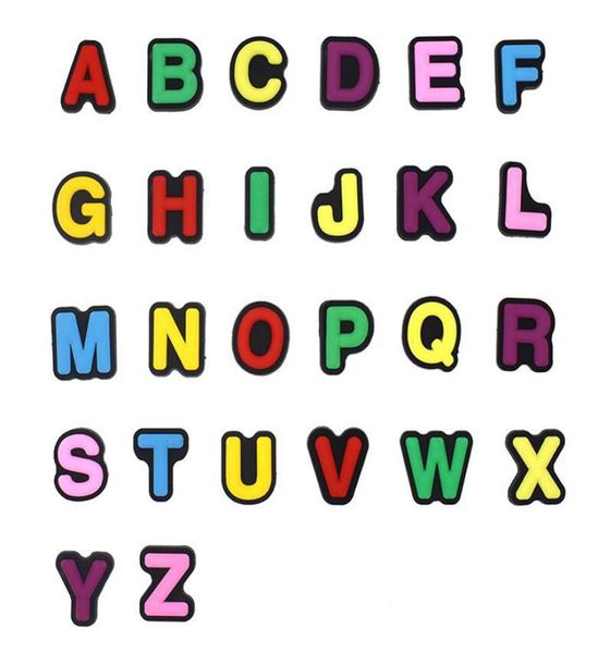 

letter sandals pvc hoe charms shoes buckle glow luminous buckles fit bracelets croc jibz accessories1806362, Black;red