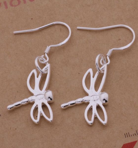 

fashion jewelry manufacturer 40 pcs a lot hollow dragonfly earrings 925 sterling silver jewelry factory fashion shine earr6567770
