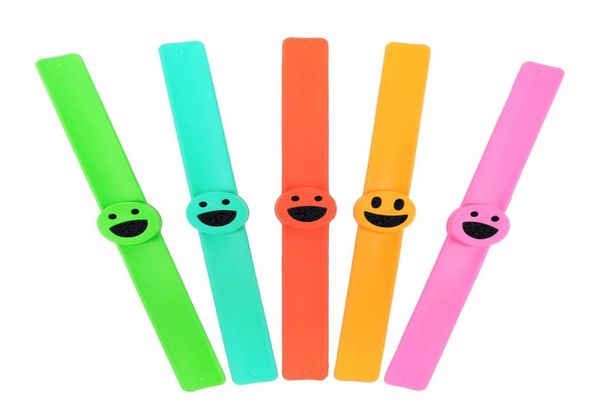 

fashion clap smile kids essential oil diffuser bracelet men women silicone bracelets adjustable bangle5824104, Golden;silver