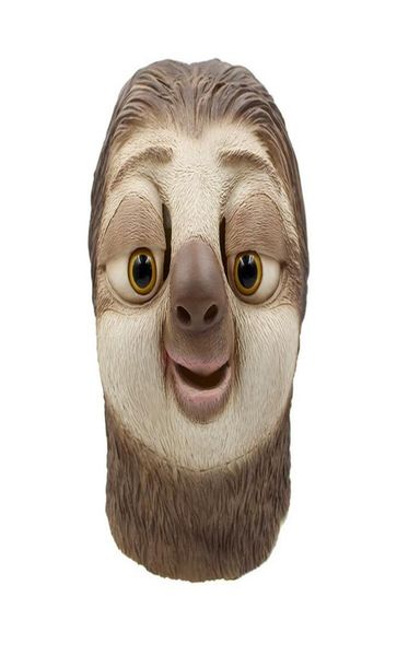 

latex animal folivora sloth mask cos halloween cosplay funny animal latex mask party1024367, Silver