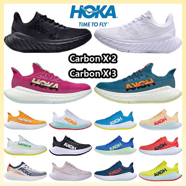 

hoka one one carbon x 2 running shoes black white blazing orange coral moroccan blue carbon x 3 radiant yellow team kit festival fuchsia tra