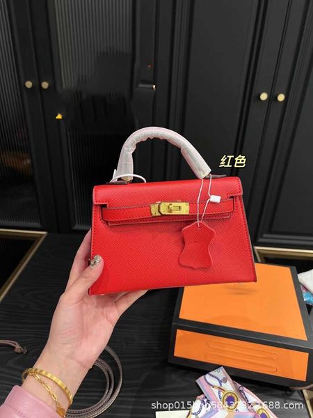 

designer hemrres tote bag genuine leather kelys mini second generation small handbag 2023 new versatile one shoulder crossbody women