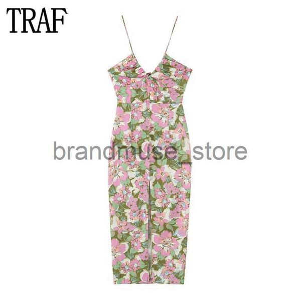 

basic casual dresses traf floral corset dress women pleated slip women's dresses summer backless long dresses for women straps fairy mi, Black;gray