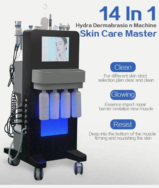 

multifunction spa hydrafacial skin firming tightening high system deep cleaning face massager pore removal anti-aging beauty salon equipment