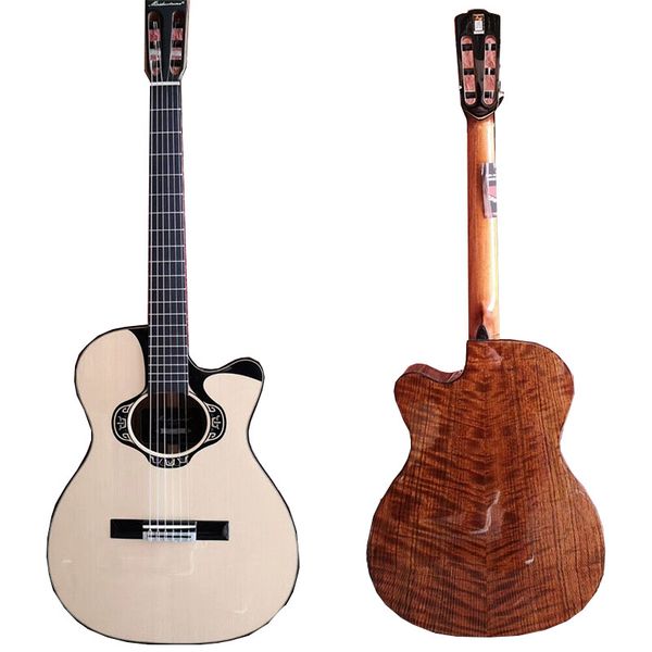 

merida overstep 40" solid spruce acoustic guitar,walnut om type body guitar