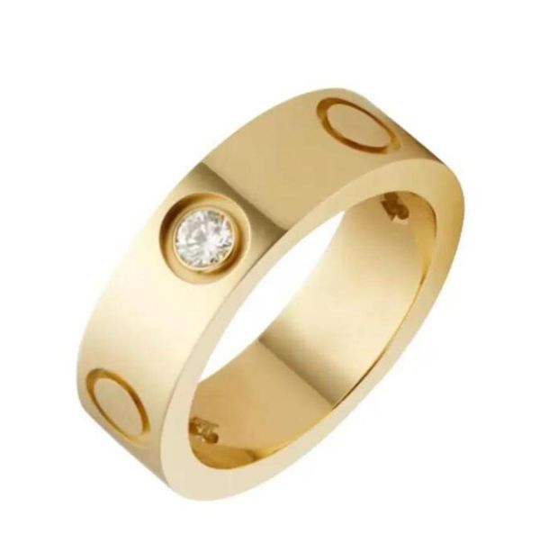 

new 4mm 5mm 6mm titanium steel silver love ring men women rose gold jewelry for lovers couple rings gift size 511 with bag1632653