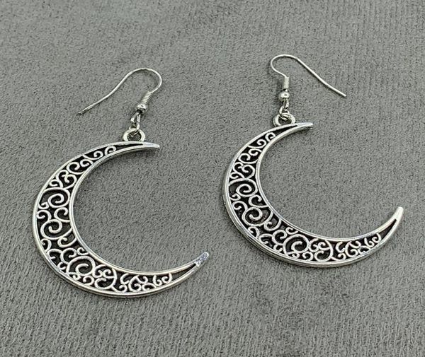 

20pairlot retro punk earrings hollow moon charms earrings silver plated fashion jewelry9706606, Golden