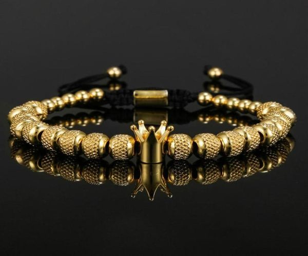 

vintage versatile copper crown bracelet beaded pineapple bead bracelet braided macrame adjustable handmade bracelets bangles for556861383, Golden;silver