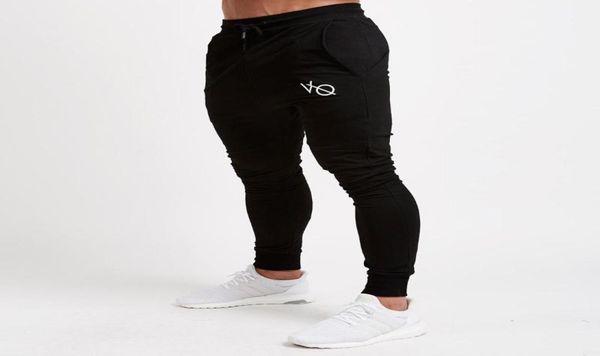 

2020 new men jogging pants solid color tight sports pant men training pants running jogging gym sportswear workout colothes2055743, Black;blue