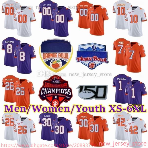 

2023 custom s-6xl ncaa clemson tigers football jersey 1 will shipley 50 collin sadler 26 tj dudley 93 caden story 7 pace 10 baylon spector 7, Black