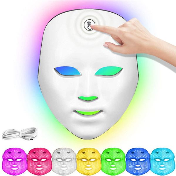 

face massager portable wireless rechargeable pon led mask anti-aging red light treatment mask 230710