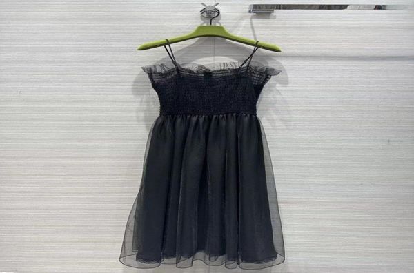 

designer dresses 2023 new spring summer spaghetti strap fashion brand same style dress milan runway dress 122012009344, Black