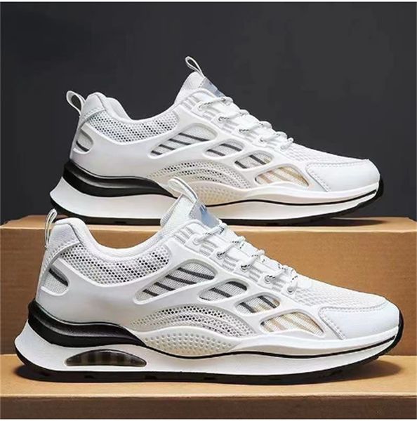 

running shoes men's 2023 new spring, summer and autumn trend mesh breathable casual shoes comfortable little white shoes, Black