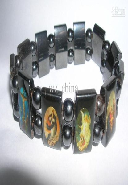 

20 offvintage religious jesus bracelets virgin mary glass magnetic friendship bracelet good wood style factory 8654794, Golden;silver