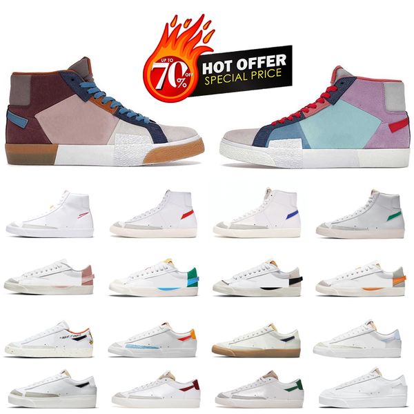 

classic blazer mid 77 vintage jumbo casual shoes mens women blazers og black white indigo pine green summit arctic punch sail gum trainers d