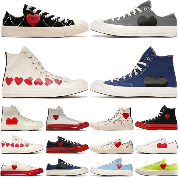 

designer casual shoes 1970s play black high low blue bright green blue all-over natural grey men womens sports sneakers tennis trainers