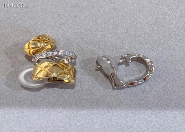 

fashion luxury coco rush brand designer s925 sterling silver three half round circle loop earrings for women jewelry3709663, Golden